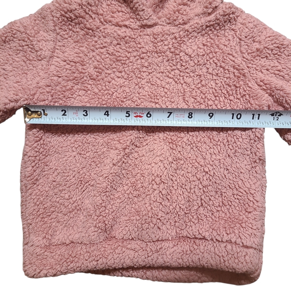 PatPat Pink Sherpa Hoodie Bow Pullover Toddler Girl Size 3T - Picture 6 of 7